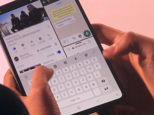Galaxy Fold xuất hiện nếp gấp mờ. Ảnh: Mashable.