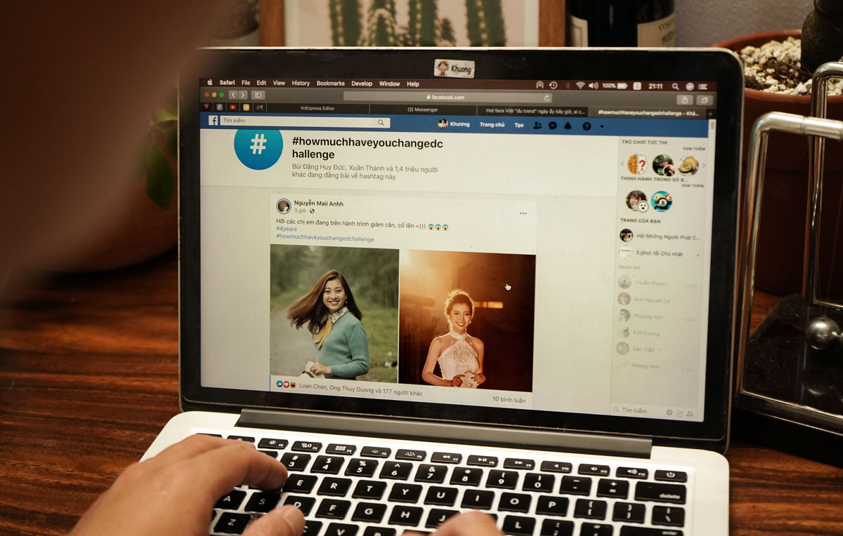 Thử thách How much have you changed đang được người dùng Facebook khắp thế giới hưởng ứng.