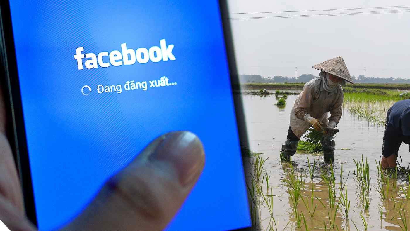 Facebook nhận thấy cơ hội tăng trưởng ở nông thôn Việt Nam. Ảnh: AFP.