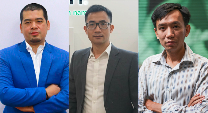 Hai diễn giả của Tech Talks phiên số 8: ông Lê Tùng, ông Hoàng Văn Đại và ông Trần Đức Trung.