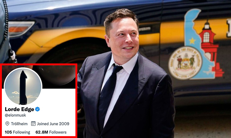 Elon Musk đổi tên tài khoản Twitter hôm 7/11. Ảnh: AP/Twitter