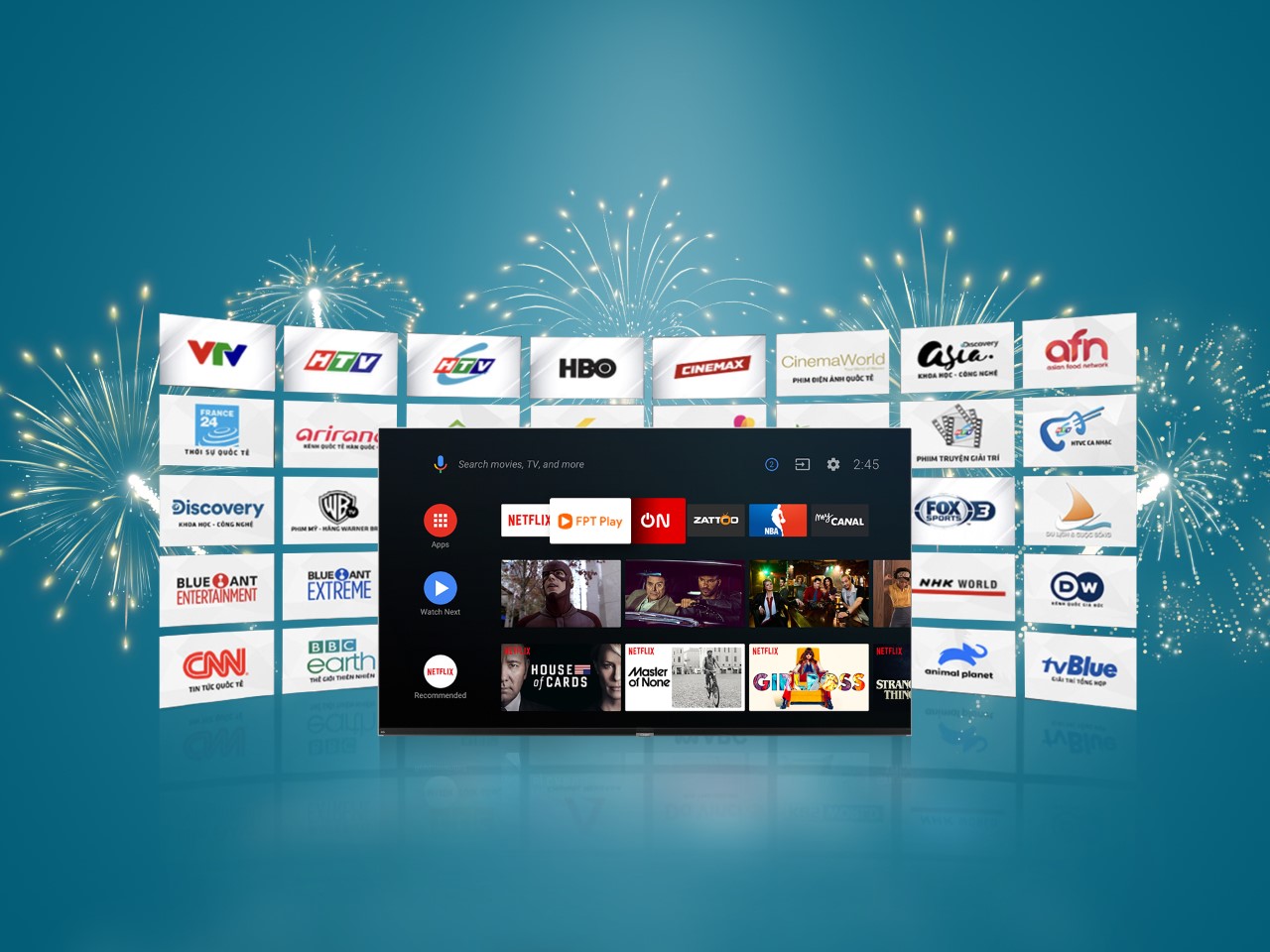 Kho giải trí hơn 5.000 ứng dụng trên TV Casper. Ảnh: Casper
